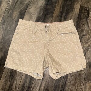 Levi's Women's Denim Beige Polka Dot Shorts Size 6 Summer Outdoor Hiking
